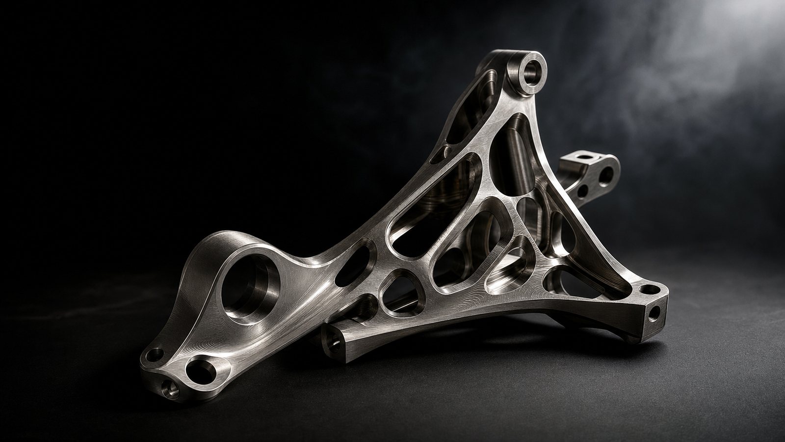 Titanium aerospace structural bracket