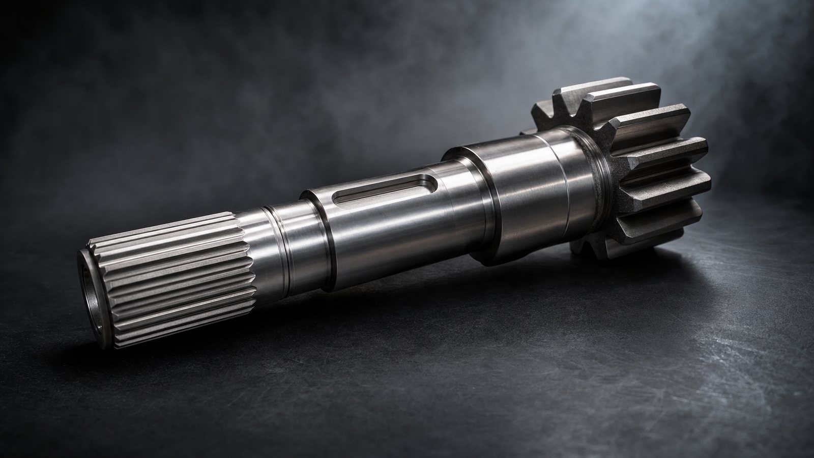 Aerospace splined gear-driven shaft machined on NTX 1000